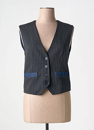 Gilet sans manche coupe cintrée noir PLEASE femme