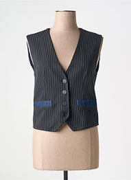 Gilet sans manche poches noir PLEASE femme