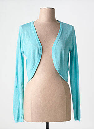 Boléro effet matière satinée bleu ESSENTIALS BY GOA GOA femme