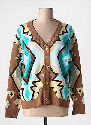 Gilet manches longues marron FRACOMINA pour femme