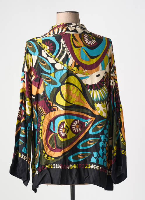 Veste kimono noir LAUREN VIDAL pour femme