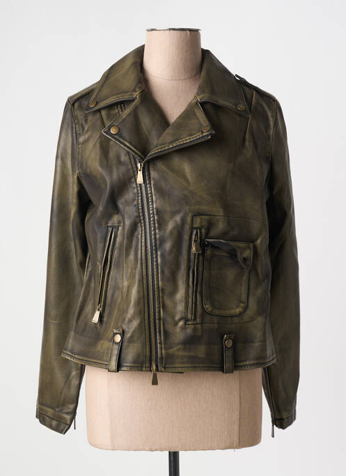 Veste simili cuir marron GOA GOA pour femme