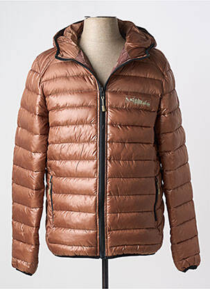 Doudoune poches a capuche marron PULL IN homme