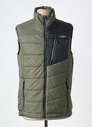 Doudoune finition intérieure doublure satiné sans capuche vert CMP homme