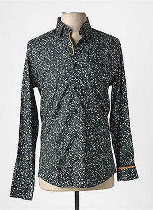Chemise manches longues tissage popeline noir BENSON & CHERRY homme
