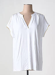 T-shirt coupe droite manches courtes blanc FRACOMINA femme