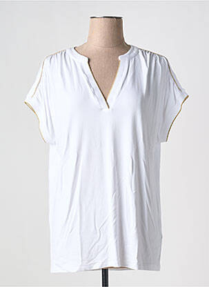 T-shirt coupe droite manches courtes blanc FRACOMINA femme