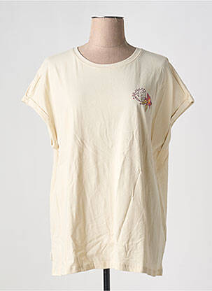 T-shirt coupe droite manches courtes beige RAGWEAR femme