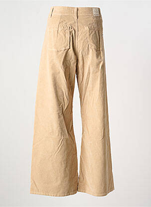 Pantalon flare stretch taille haute beige PLEASE femme