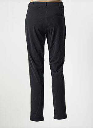 Pantalon chino broderie galons latéraux taille normale noir HBT femme