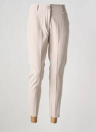 Pantalon 7/8 taille haute taille haute beige GOA GOA femme