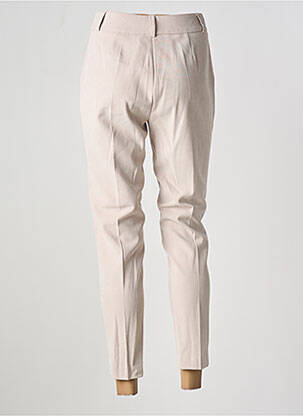 Pantalon 7/8 taille haute taille haute beige GOA GOA femme
