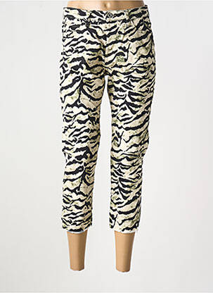 Pantacourt stretch taille normale beige PLEASE femme