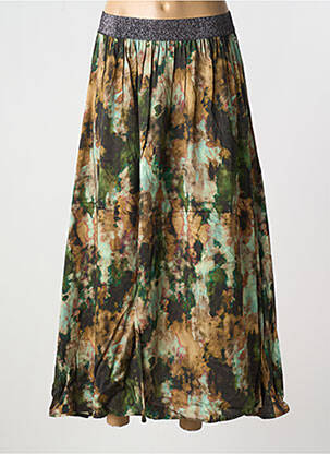 Jupe longue coupe évasée vert PLEASE femme