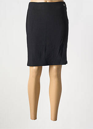 Jupe mi-longue taille à pinces noir GOA GOA femme