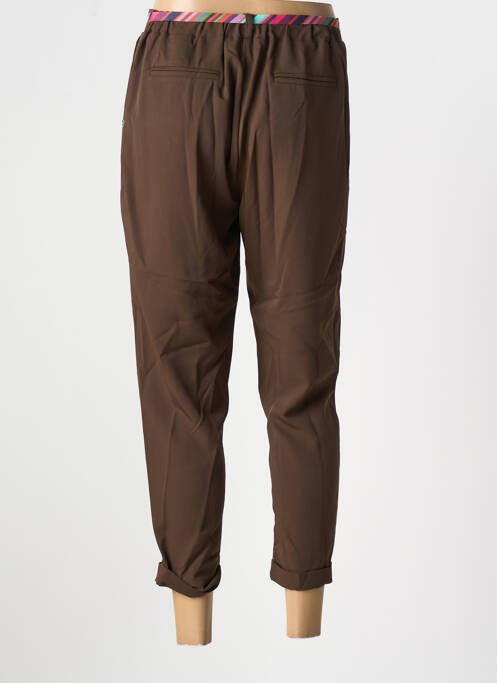 Pantalon 7/8 marron PLEASE femme