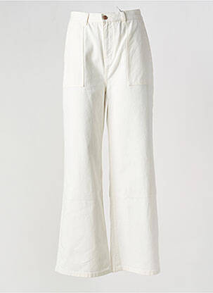 Jean coupe flare stretch taille basse beige MUSE femme