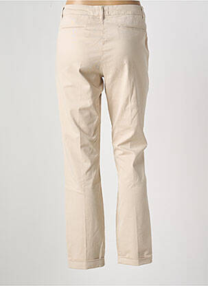 Pantalon chino tissage popeline taille normale beige FRACOMINA femme