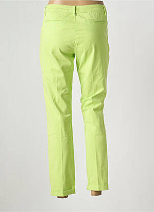 Pantalon chino tissage popeline taille normale vert FRACOMINA femme