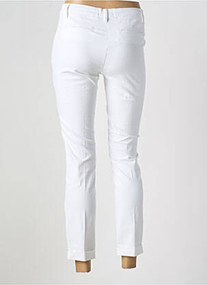 Pantalon chino tissage popeline taille normale blanc FRACOMINA femme
