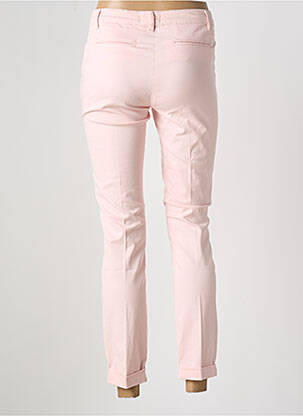 Pantalon chino tissage popeline taille normale rose FRACOMINA femme