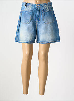 Short tissage denim taille normale bleu PLEASE femme