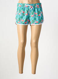 Bas de maillot de bain tissage satiné short bleu WAXX femme