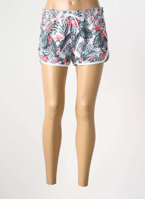 Bas de maillot de bain tissage satiné short blanc WAXX femme