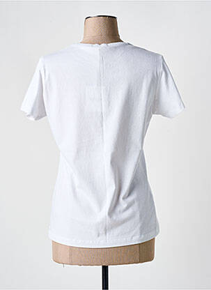 T-shirt sérigraphie floquée manches courtes blanc ADILYNN femme