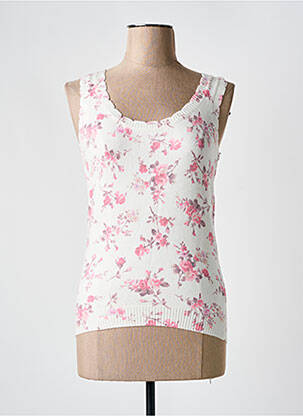 Débardeur stretch sans manche blanc GRACIELA femme