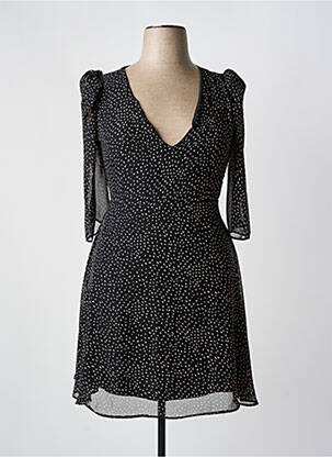Robe mi-longue manches 3/4 manches 3/4 noir CATRAZA femme