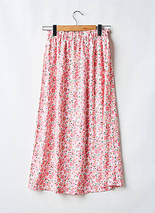 Jupe longue tissage crêpe rose PM MERE & FILLE fille