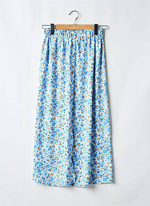 Jupe longue tissage crêpe bleu PM MERE & FILLE fille