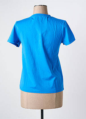T-shirt coupe droite manches courtes bleu PM MERE & FILLE femme