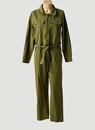 Combi-pantalon poches manches longues vert PM MERE & FILLE femme