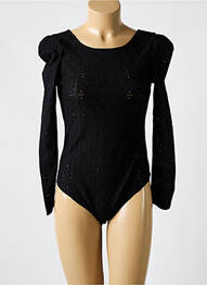 Body col rond manches longues noir CERISE BLUE femme