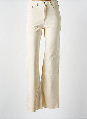 Jeans bootcut taille haute taille haute beige R.DI$ femme