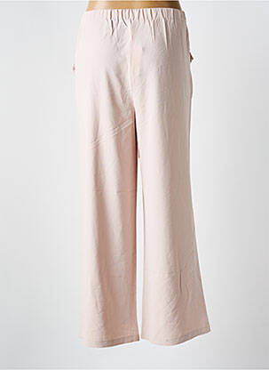 Pantalon large tissage crêpe taille normale beige EMMA ELLA femme