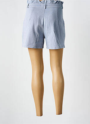 Short tissage denim taille haute bleu PEACE N'LOVE femme