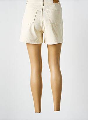 Short tissage denim taille haute beige PM MERE & FILLE femme