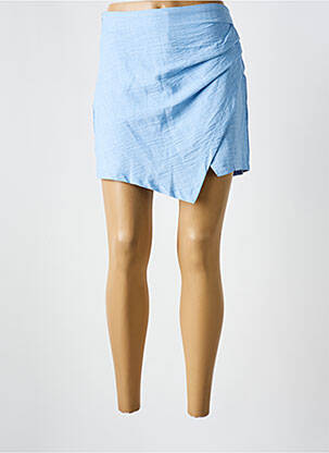 Jupe short taille élastique bleu SEASON femme