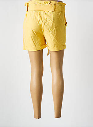 Short taille à pinces taille haute jaune PEACE N'LOVE femme