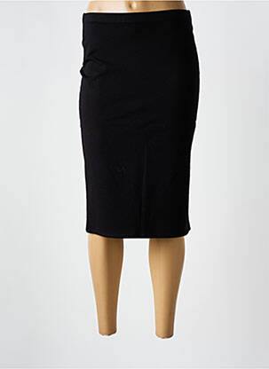 Jupe mi-longue stretch noir EMA BLUE'S femme