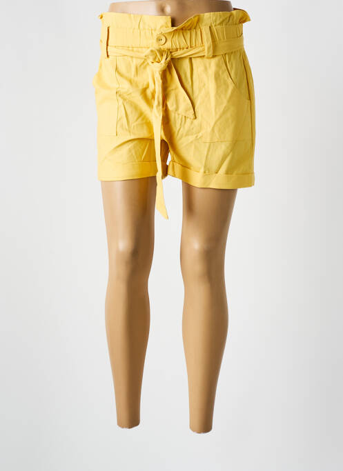 Short jaune PEACE N'LOVE pour femme