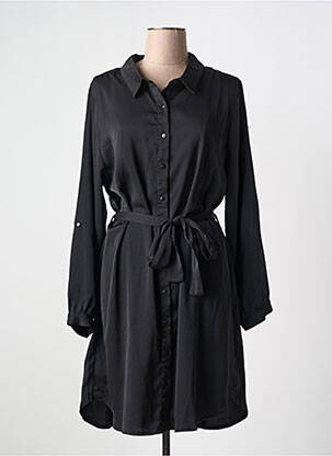 Robe mi-longue manches longues manches longues noir NOOGAT femme