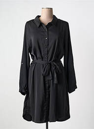 Robe mi-longue manches longues manches longues noir NOOGAT femme