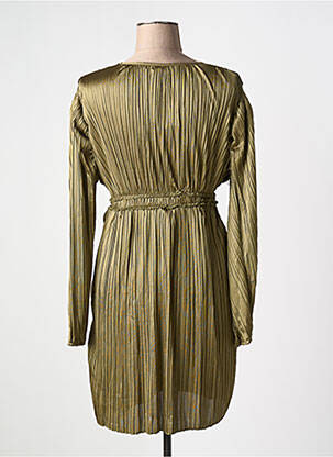 Robe courte manches longues manches longues vert SEASON femme