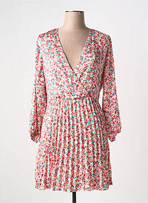 Robe courte imprimé fleurs manches longues rose SEASON femme