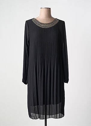 Robe mi-longue manches longues manches longues noir NEW COLLECTION femme