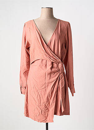 Robe courte manches longues manches longues orange RUE DES ABBESSES femme